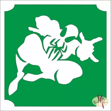 5x5 cm-es Csillám tetoválás sablon - Pókember 324