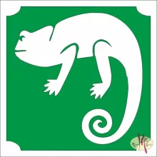 5x5 cm-es Csillámtetoválás sablon - Gekko 328