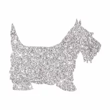 5x5 cm-es Csillámtetoválás sablon - Kutya 332