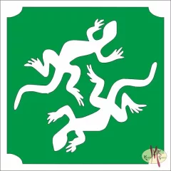5x5 cm-es Csillámtetoválás sablon - Gyíkok 335