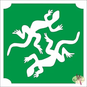 5x5 cm-es Csillámtetoválás sablon - Gyíkok 335