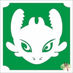   5x5 cm-es Csillámtetoválás sablon - Így neveld a sárkányodat 344