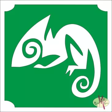 5x5 cm-es Csillámtetoválás sablon -Gekko 345