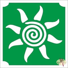 5x5 cm-es Csillám tetoválás sablon - Nap 349