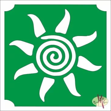 5x5 cm-es Csillám tetoválás sablon - Nap 349