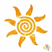 5x5 cm-es Csillám tetoválás sablon - Nap 349