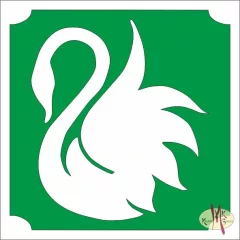 5x5 cm-es Csillámtetoválás sablon - Hattyú 358