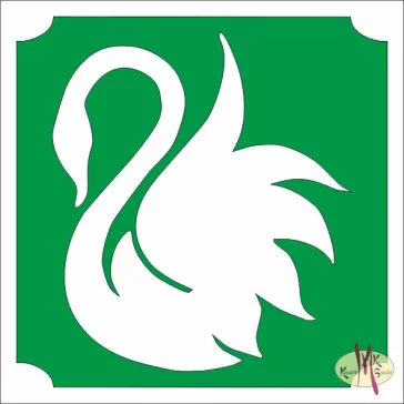 5x5 cm-es Csillámtetoválás sablon - Hattyú 358