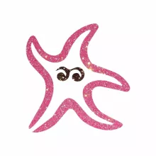 5x5 cm-es Csillám tetoválás sablon - Delfin 360