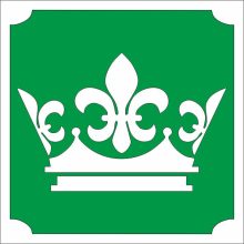 5x5 cm-es Csillám tetoválás sablon - Korona 367