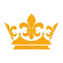 5x5 cm-es Csillám tetoválás sablon - Korona 367