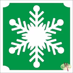 5x5 cm-es Csillám tetoválás sablon - Hópihe 368