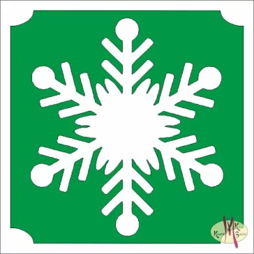 5x5 cm-es Csillám tetoválás sablon - Hópihe 368