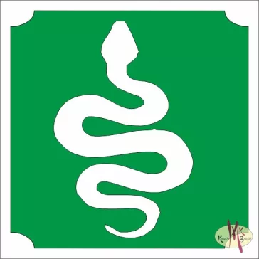 5x5 cm-es Csillámtetoválás sablon - Kígyó 372