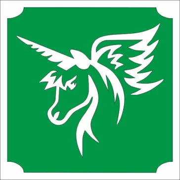 5x5 cm-es Csillám tetoválás sablon -Unikornis 375