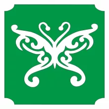 5x5 cm-es Csillám tetoválás sablon - Lepke 377