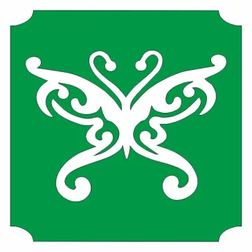 5x5 cm-es Csillám tetoválás sablon - Lepke 377