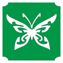 5x5 cm-es Csillám tetoválás sablon - Lepke 378