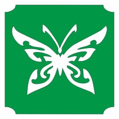 5x5 cm-es Csillám tetoválás sablon - Lepke 378