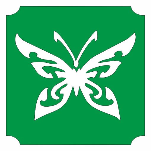 5x5 cm-es Csillám tetoválás sablon - Lepke 378