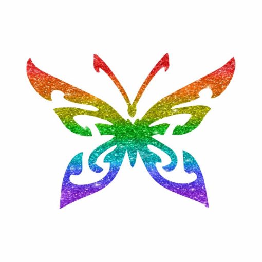 5x5 cm-es Csillám tetoválás sablon - Lepke 378