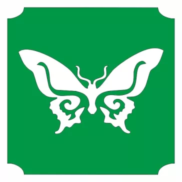5x5 cm-es Csillám tetoválás sablon - Lepke 379