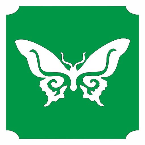 5x5 cm-es Csillám tetoválás sablon - Lepke 379