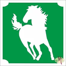 5x5 cm-es Csillám tetoválás sablon - Ló 381