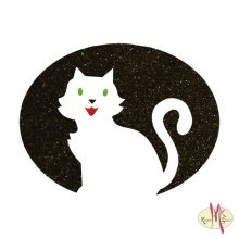 5x5 cm-es Csillám tetoválás sablon - Cica 382