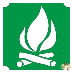 5x5 cm-es Csillám tetoválás sablon - Tábor tűz 383