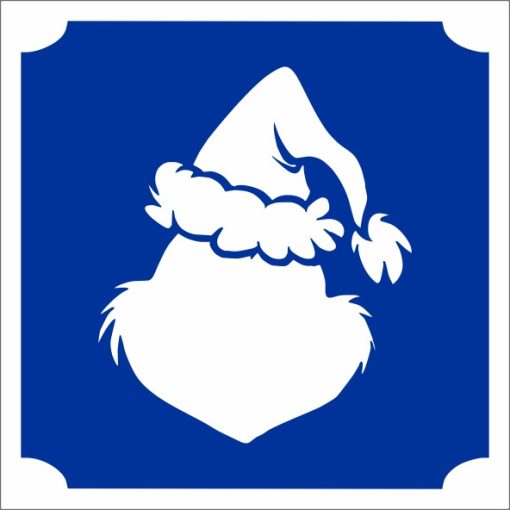 Grincs alakú csillám tetoválás sablon karácsonyi testfestéshez