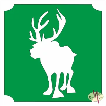 5x5 cm-es Csillám tetoválás sablon - Sven, Frozen 390