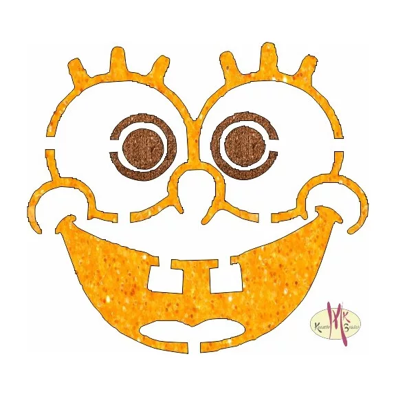 5x5 cm-es Csillámtetoválás sablon - Spongya Bob 395