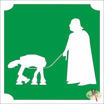 5x5 cm-es Csillámtetoválás sablon - Star Wars 396