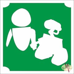 5x5 cm-es Csillámtetoválás sablon - Wall-e 398