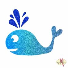 5x5 cm-es Csillámtetoválás sablon - Bálna 402