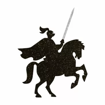 5x5 cm-es Csillámtetoválás sablon - Lovag 411