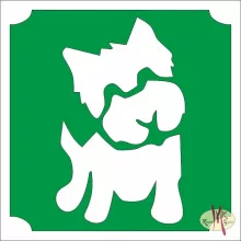 5x5 cm-es Csillámtetoválás sablon- Yorkshire terrier kutya 412