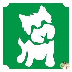   5x5 cm-es Csillámtetoválás sablon- Yorkshire terrier kutya 412
