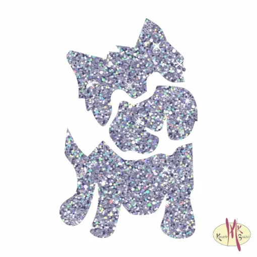 5x5 cm-es Csillámtetoválás sablon- Yorkshire terrier kutya 412