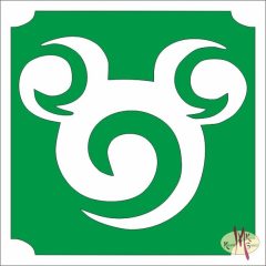 5x5 cm-es Csillámtetoválás sablon Mickey egér 416