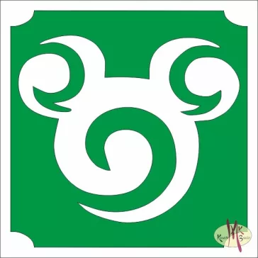 5x5 cm-es Csillámtetoválás sablon Mickey egér 416