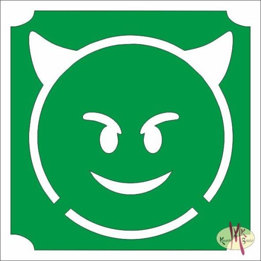 5x5 cm-es Csillámtetoválás sablon - Emoji, smiley  420