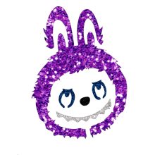 5x5 cm-es Csillámtetoválás sablon - Labubu 421