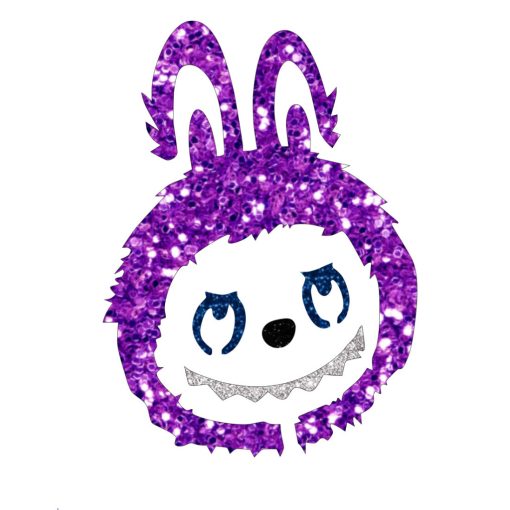 5x5 cm-es Csillámtetoválás sablon - Labubu 421