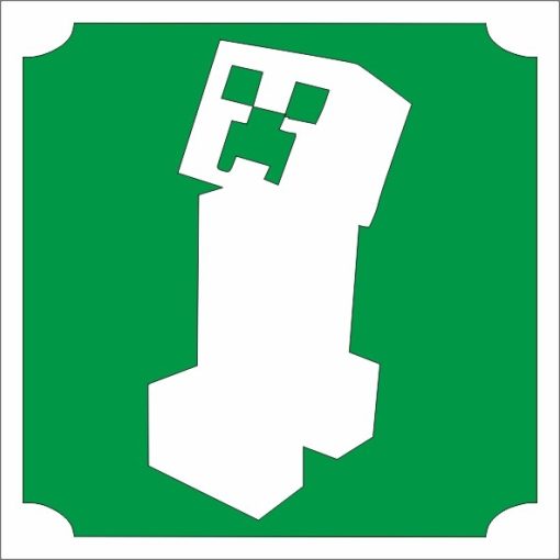 5x5 cm-es Csillámtetoválás sablon - Minecraft, Creeper 429