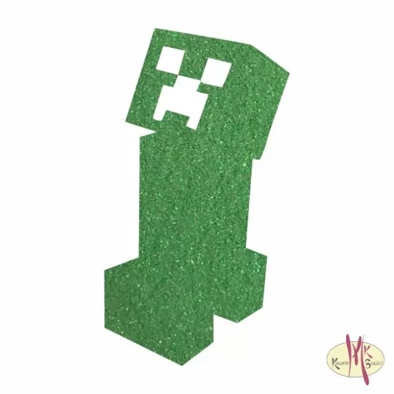 5x5 cm-es Csillámtetoválás sablon - Minecraft, Creeper 429