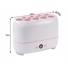 Elektromos szárító sminkecsetekhez és szivacsokhoz, 12 ecsethez való hellyel, időzítővel és LED kijelzővel