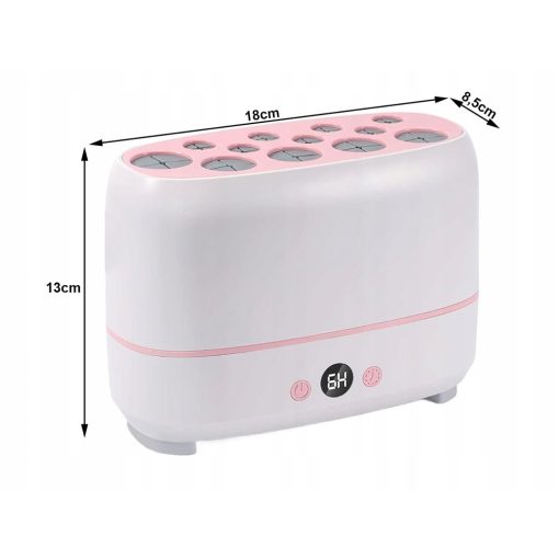 Elektromos szárító sminkecsetekhez és szivacsokhoz, 12 ecsethez való hellyel, időzítővel és LED kijelzővel