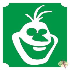 5x5 cm-es Csillámtetoválás sablon - Olaf 437